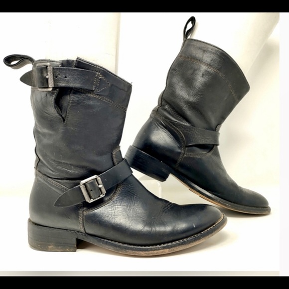 VINTAGE BELSTAFF, English Moto Boots 6. Solid / tough boot ! SO Biker Chick COOL - Picture 2 of 13